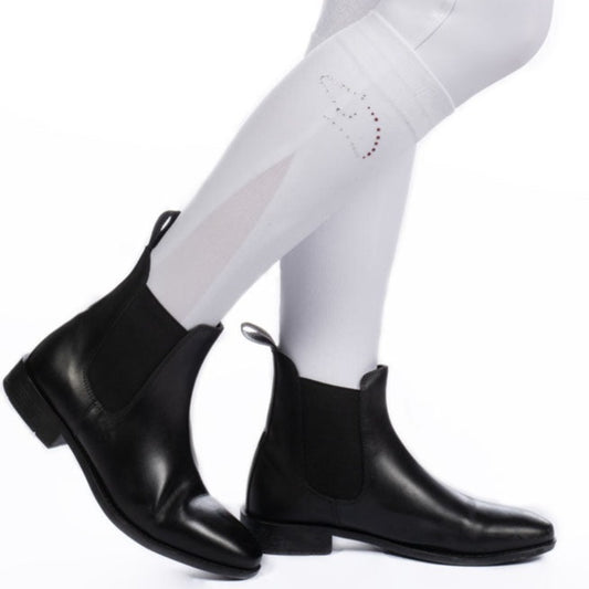 Chaussettes d'équitation HKM Team blanches 35 à 42 