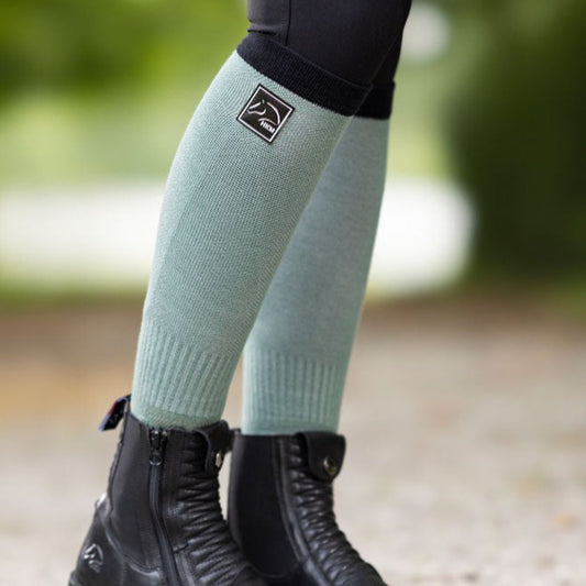 Chaussettes d'équitation HKM Harbour Island vert sauge