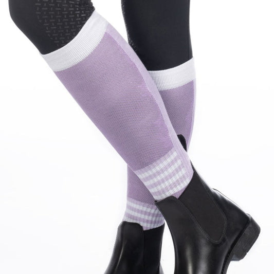 Chaussettes hautes d'équitation HKM Olympia lilas