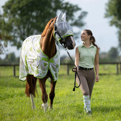 Chemise anti-mouches pour poneys et chevaux HKM Flamingo du 115 au 165 cms