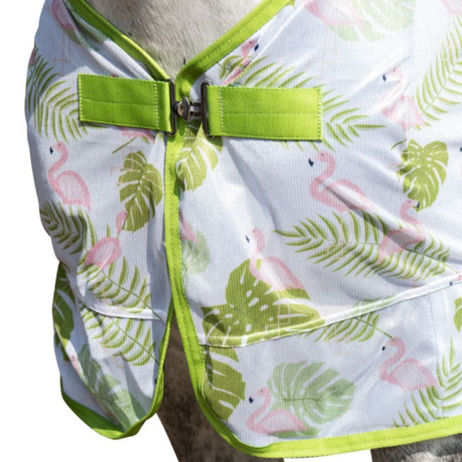 Chemise anti-mouches pour poneys et chevaux HKM Flamingo du 115 au 165 cms