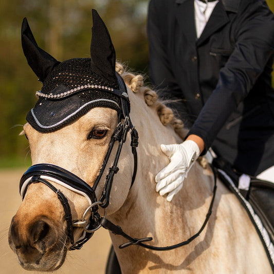 Gants d'équitation pour cavalières QHP Kae blanc