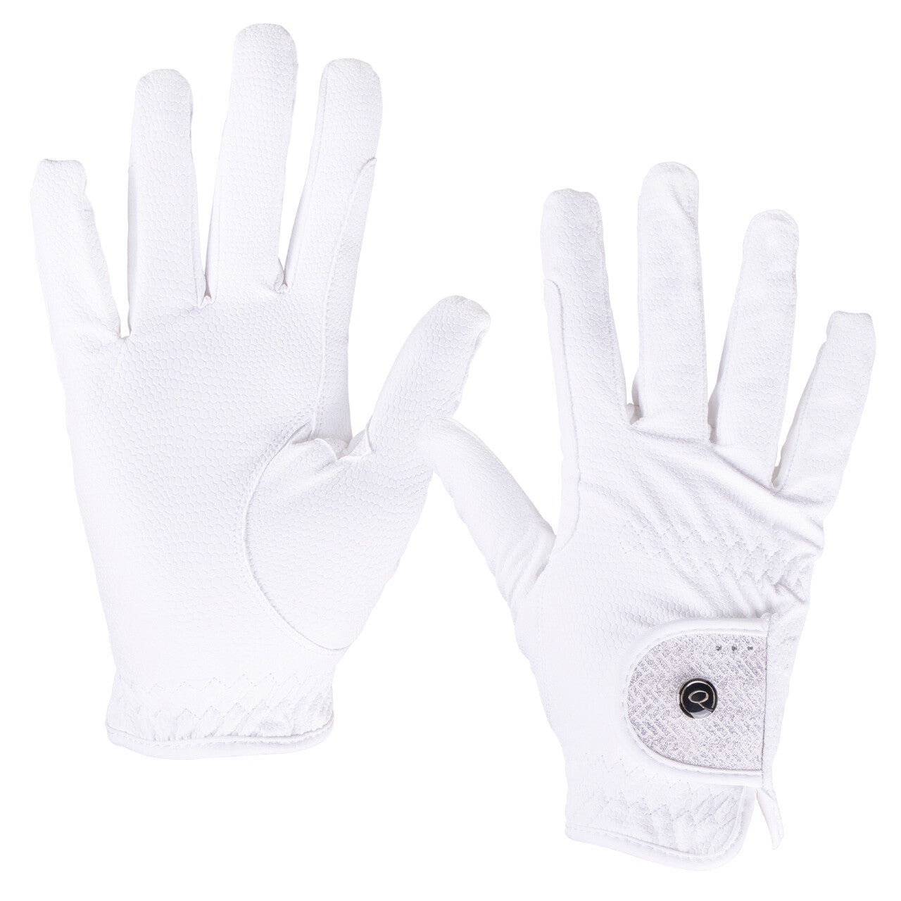 Gants d'équitation pour cavalières QHP Kae blanc