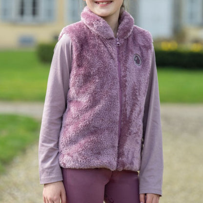 Veste polaire sans manches pour petites filles de 3 à 14 ans HKM Alva lilas