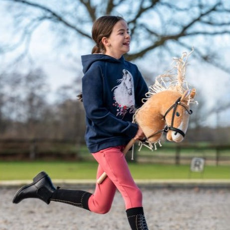 Jeu t te de cheval HKM Hobby Horsing avec bridon En Selle Prunelle