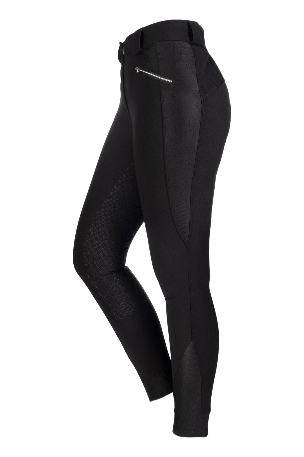 Pantalon d'équitation pour cavalières du 32 au 46 HKM Harbour Island full grip noir