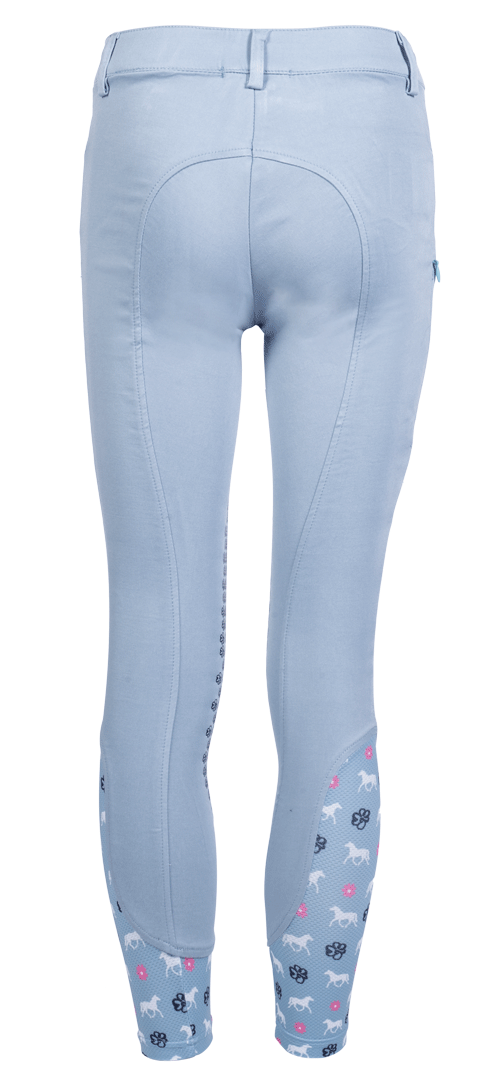 Pantalon d'équitation pour filles de 3 à 14 ans HKM Bria bleu