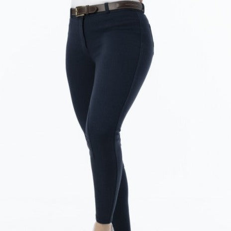 Pantalon d'équitation pour filles et garçons de 4 à 16 ans Riding World Memphis marine