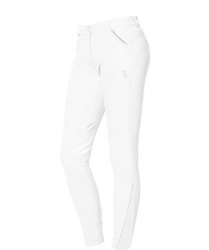 Pantalon d'équitation pour cavalières de 8 à 16 ans Flags and Cup Tulipa basanes grip blanc