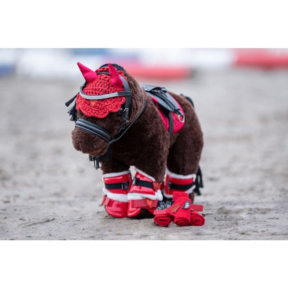 Set d'équitation pour jeu HKM Cuddle Pony rouge