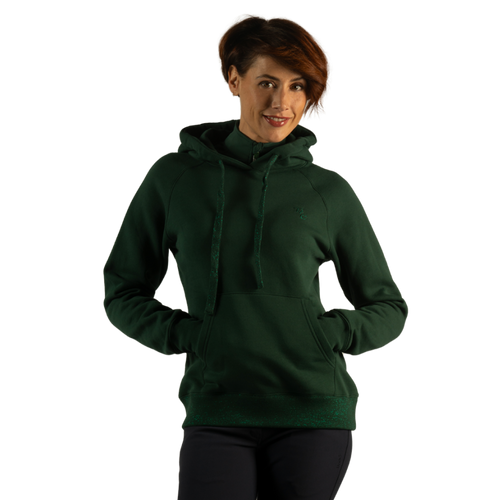 Sweat à capuche pour petites cavalières de 8 à 14 ans Flags and Cup Lavia vert foncé