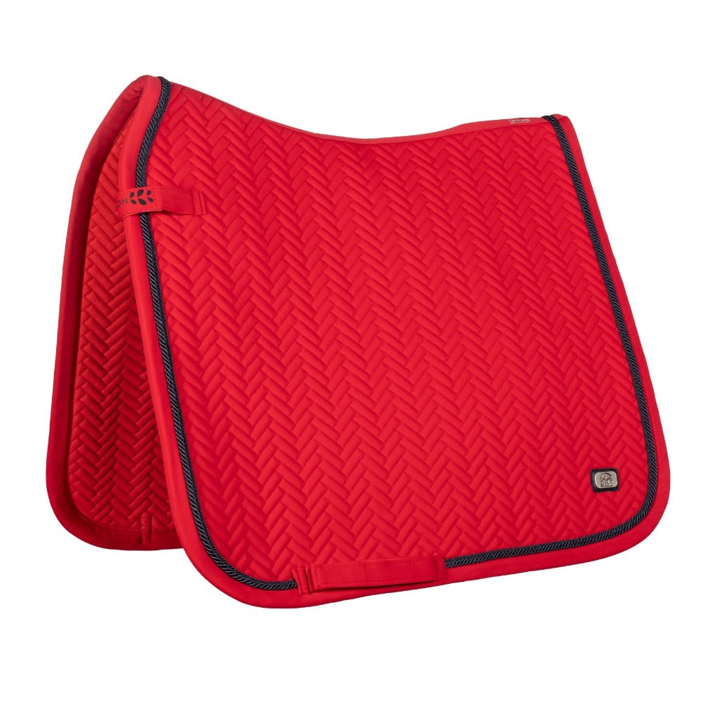 Tapis de selle pour poneys et chevaux HKM Aruba rouge modèle dressage 