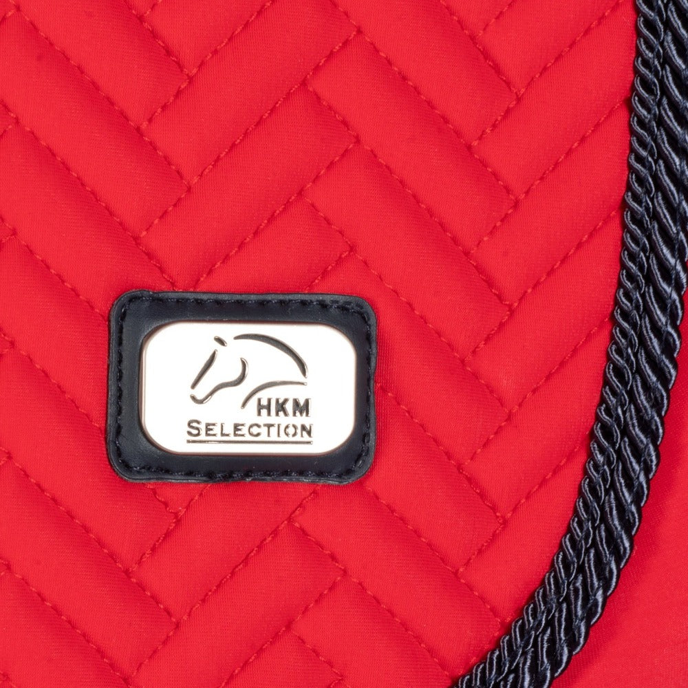 Tapis de selle pour poneys et chevaux HKM Aruba rouge