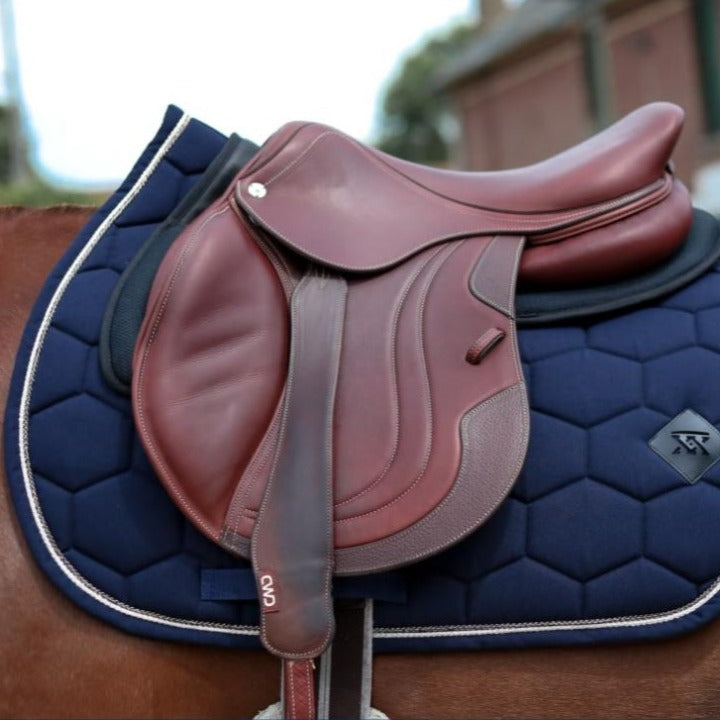 Tapis de selle pour poneys et chevaux OXXER Les Intemporelles marine