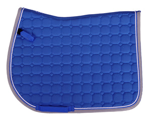 Tapis de selle pour shetlands, poneys et chevaux QHP Florence bleu roi