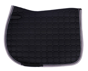 Tapis de selle pour shetlands, poneys et chevaux QHP Florence noir
