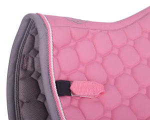 Tapis de selle pour shetlands, poneys et chevaux QHP Florence rose détail