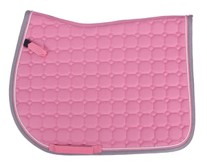 Tapis de selle pour shetlands, poneys et chevaux QHP Florence rose