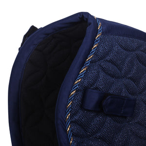 Tapis de selle pour shetlands, poneys et chevaux QHP Rio marine détail