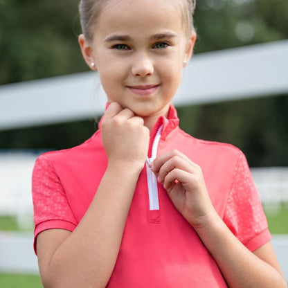 Tee-shirt à manches courtes pour cavalières de 2 à 11 ans HKM Aymee fuchsia