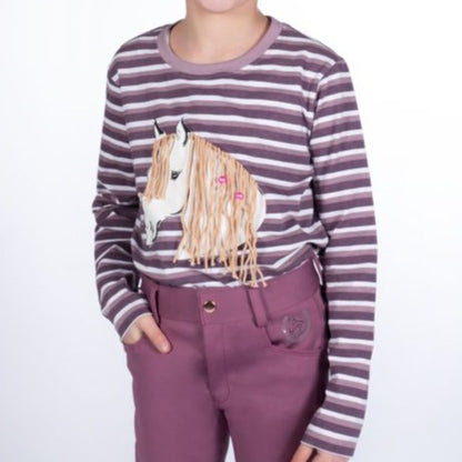 Tee-shirt rayé à manches longues pour petites filles de 3 à 14 ans HKM Alva