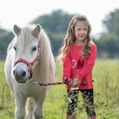 Tee-shirt à manches longues pour petites cavalières de 2 à 11 ans HKM Aymee fuchsia