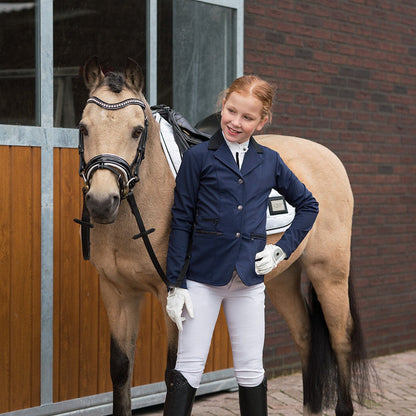 Veste de concours pour cavalières juniors de 8 à 16 ans QHP Juliet marine