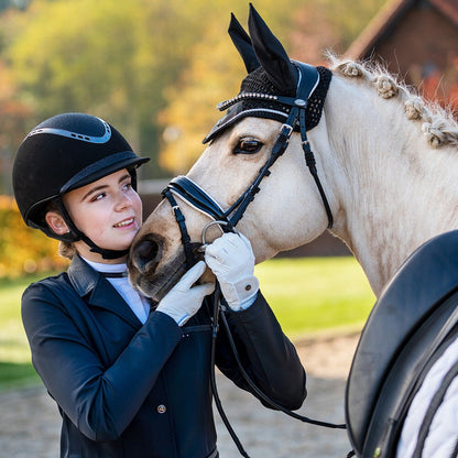 Polo de concours pour petites cavalières de 8 à 16 ans QHP Kae blanc