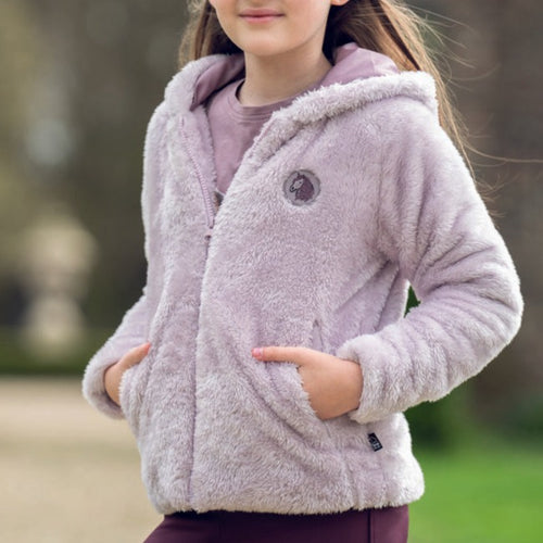 Veste polaire pour petites cavalières de 3 à 14 ans HKM Alva mauve