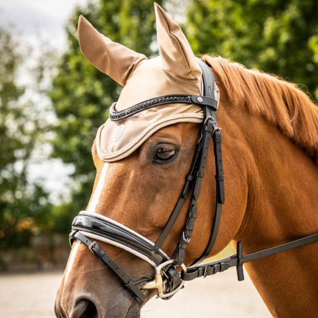 Bonnet anti-mouche Wellington velvet bleu clair pony Bonnet anti-mouche Wellington velvet bleu clair pony