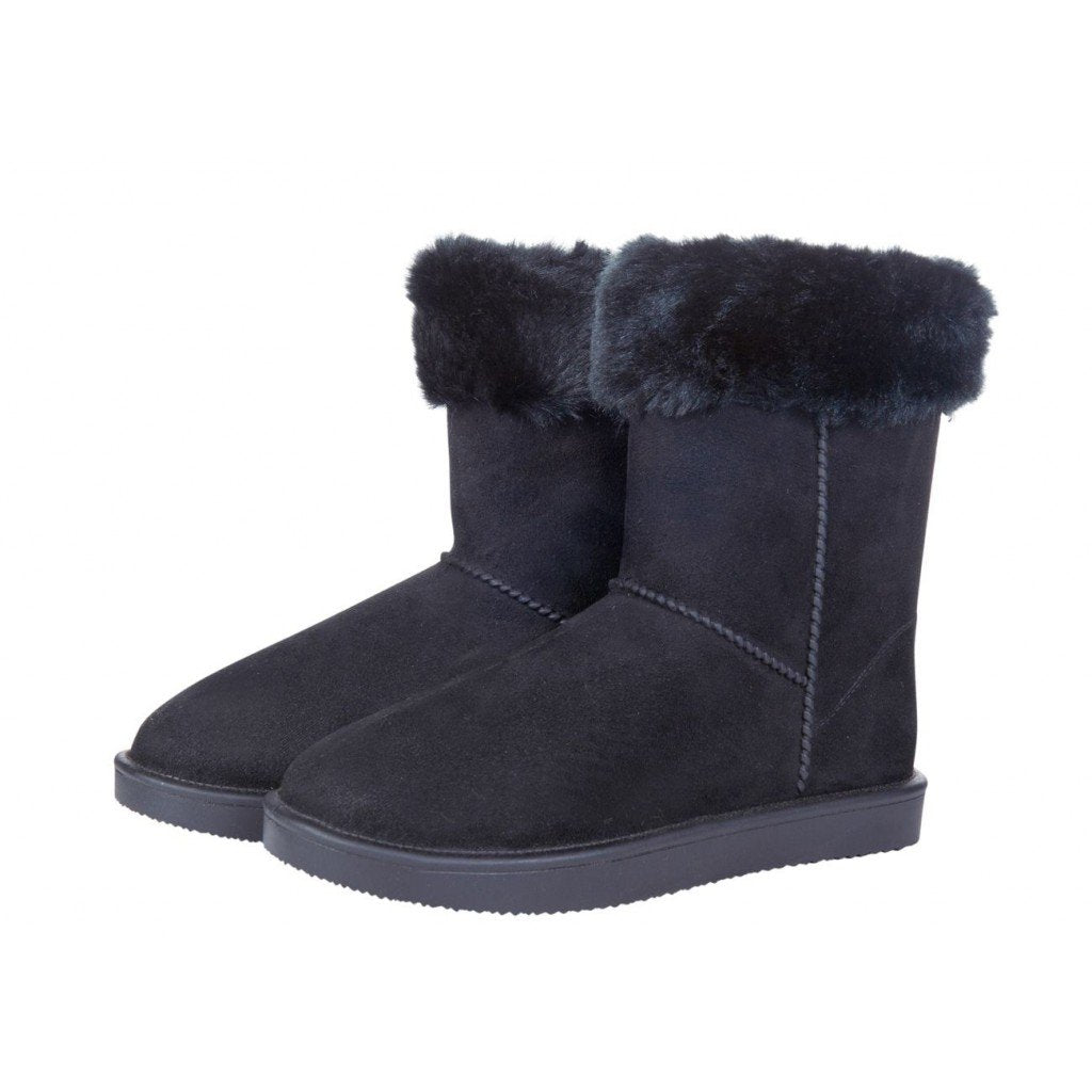 Boots imperméables et doublées de fourrure synthétique pour femmes HKM Davos II noires