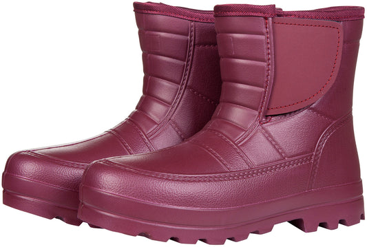 Boots fourrées imperméables pour cavalières HKM Snowflake framboise