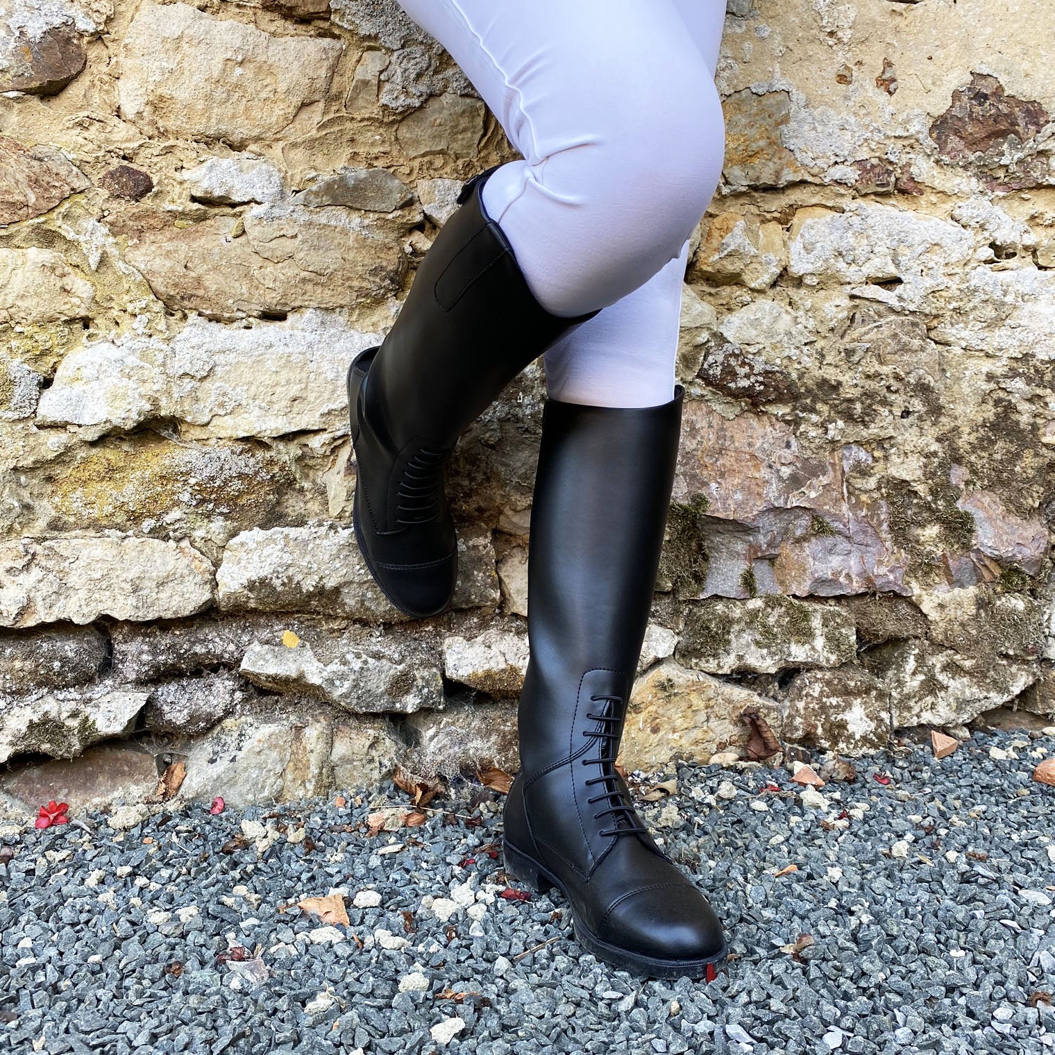 QHP Romy Bottes D'Équitation Pour Enfant Cuir Design