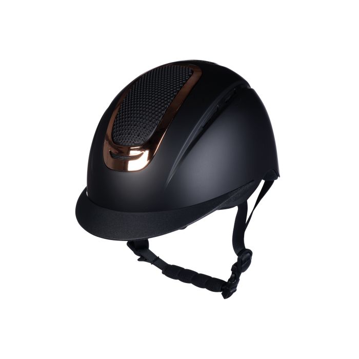 Casque d'équitation pour cavalières du 53 au 61 cms HKM Sydneu noir/rosegold