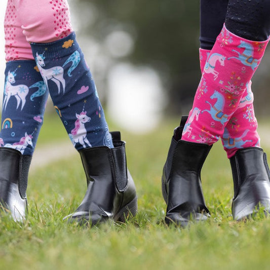 Chaussettes hautes d'équitation pour fille HKM Pony Dream du 26 au 34