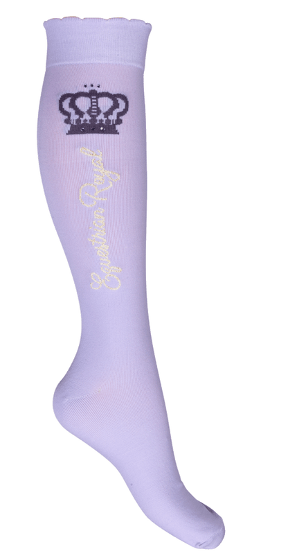 Chaussettes hautes d'équitation pour femmes HKM Lavender Bay lavande