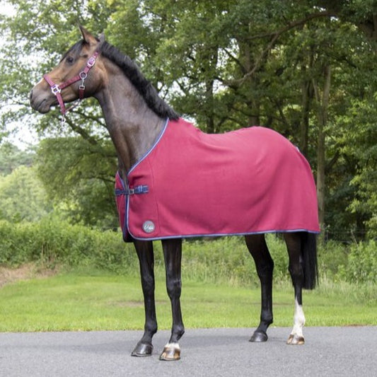 Chemise séchante polaire pour poneys et chevaux HKM Madrid bordeaux