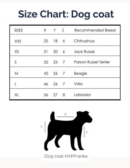 Guide des tailles des manteaux pour chien Impérial Riding