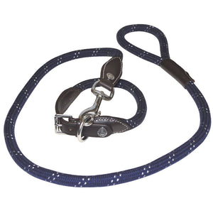 Collier et laisse pour chien Canter Corde marine