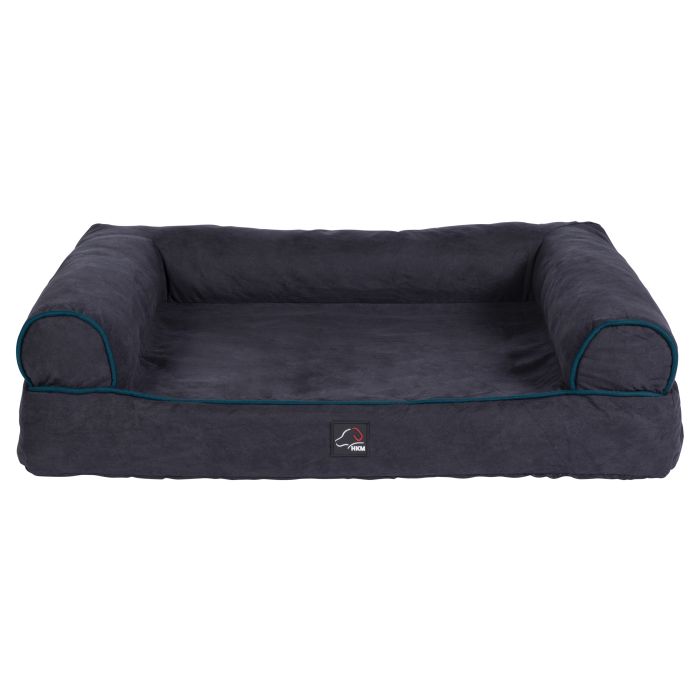 Coussin canapé pour chiens HKM Anam Cara Luxe marine et bleu pétrole