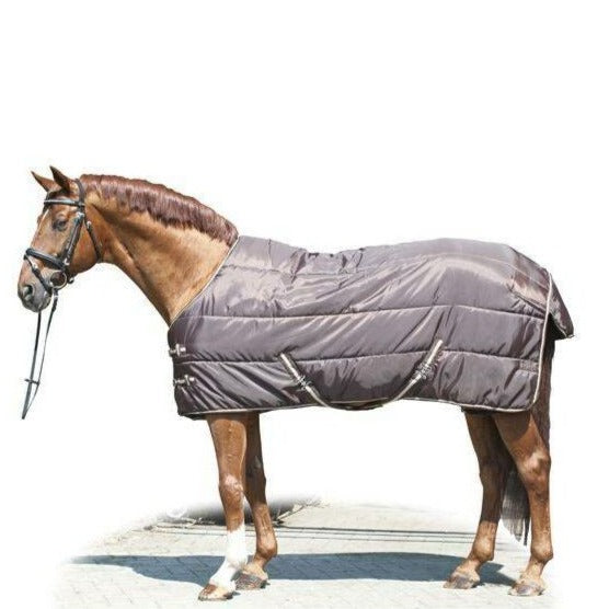 Couverture de box 300 grs pour shetlands, poneys et chevaux HKM Quilted marron