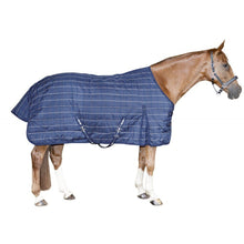 Charger l&#39;image dans la galerie, Couverture de box 200 grs pour poneys et chevaux HKM Classic bleue
