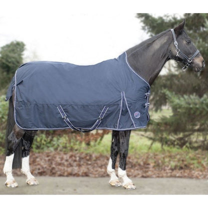 HKM 10967 Couverture Impermeable Pour Cheval Marron 145 - Drap D'Exercice Respirant Avec Col Amovible