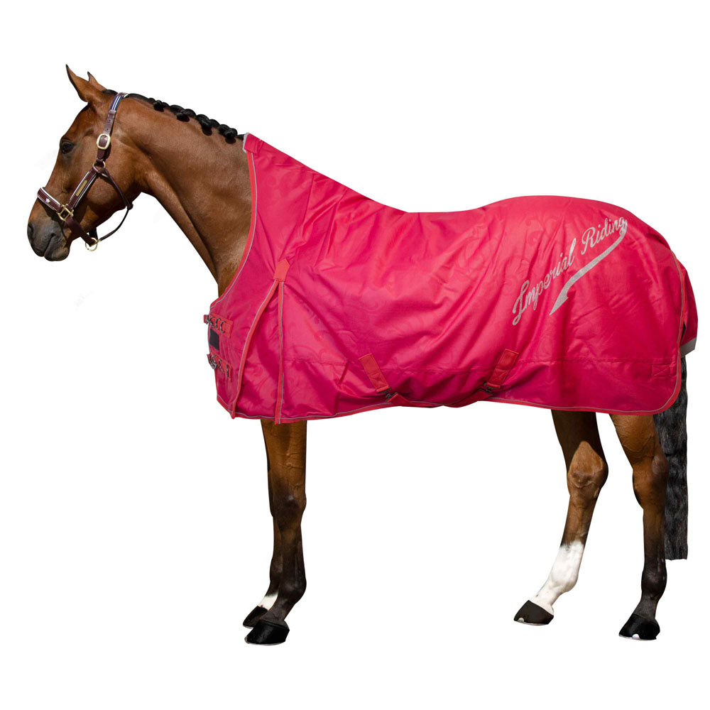 Couverture imperméable pour poneys et chevaux Imperial Riding Super Dry o gramme rouge