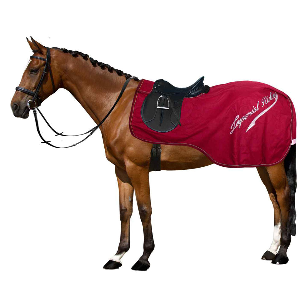 Couvre-reins pour poneys et chevaux Imperial Riding Super Dry rouge
