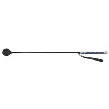 Charger l&#39;image dans la galerie, Cravache pour cavaliers juniors Whip&amp;Go Soft Fantaisie avec dragonne souple amovible violet
