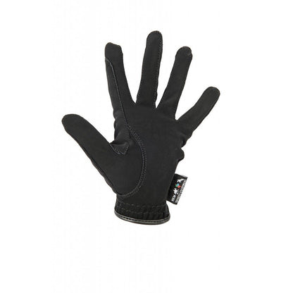 Paume des gants d'équitation en taille enfant HKM Pro noir