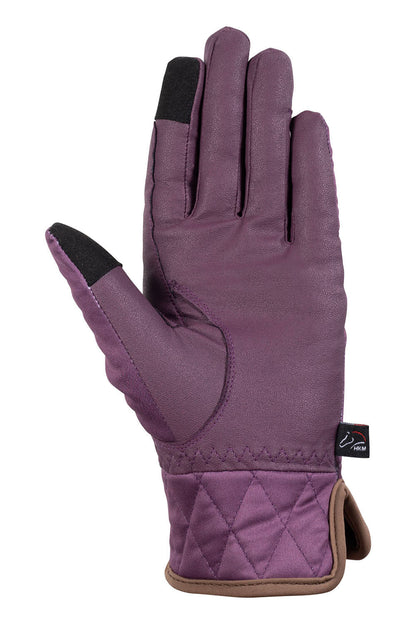 Gants d'équitation pour femmes HKM Artic Bay prune