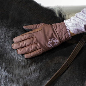Gants d'équitation pour femmes HKM Artic Bay marron