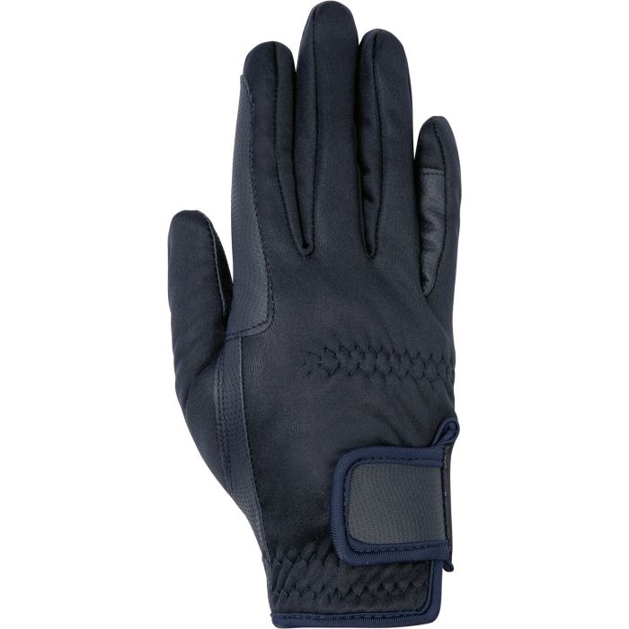 Gants d'équitation softshell HKM marine